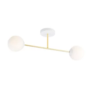 Magnum lampa sufitowa 2-punktowa biała/złota 1234/2 - Lampy sufitowe - miniaturka - grafika 1