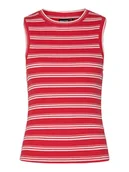 Koszulki i topy damskie - Pieces Top "Tadie" w kolorze czerwono-białym - miniaturka - grafika 1