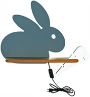 Lampy stojące - Szaro-biała lampka nocna w kształcie królika z wtyczką - K028 Amonti - miniaturka - grafika 1