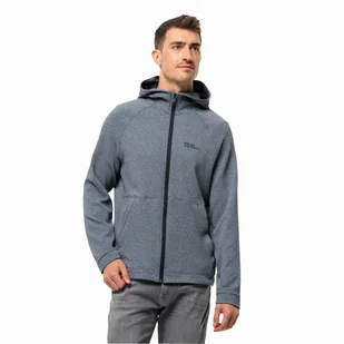 Męska kurtka polarowa Jack Wolfskin FERNWEH HOODED JKT M night blue - L - Kurtki męskie - miniaturka - grafika 1