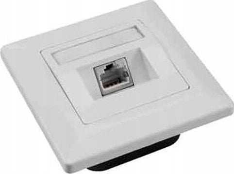 Solarix Gniazdko Solarix CAT6 UTP 1 x RJ45 pod tynk białe