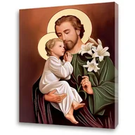 Ikony i obrazy sakralne - Obraz religijny na płótnie Święty Józef - miniaturka - grafika 1