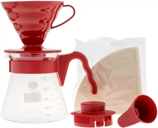 Hario zestaw V60 Pour Over Kit Red - drip + serwer + filtry VCSD-02R - Zaparzacze i kawiarki - miniaturka - grafika 3