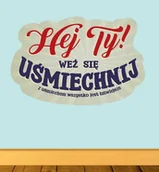 Pomoce naukowe - Kolorowa naklejka ścienna: Hej Ty - miniaturka - grafika 1