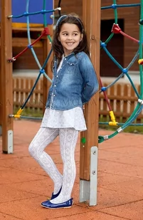 RAJSTOPY MONA DZ LENKA 01 60 (kolor bianco, rozmiar 104-110) - Rajstopy - miniaturka - grafika 1