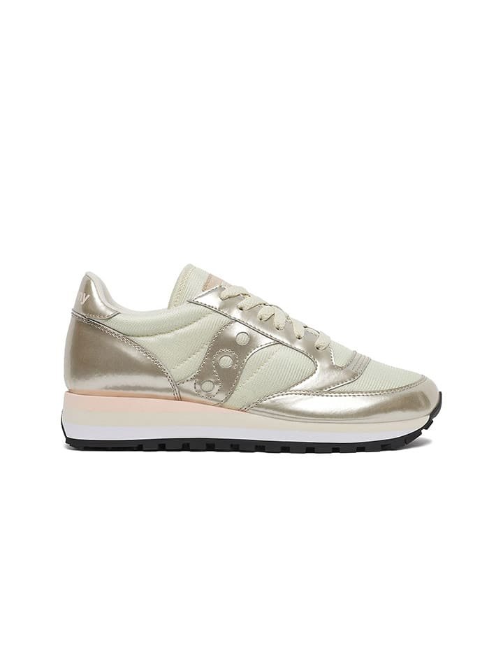 Saucony Skórzane sneakersy w kolorze złoto-beżowym