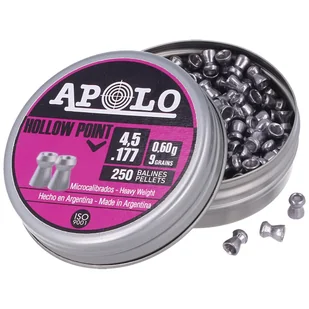Śrut Apolo Hollow Point 4.5 mm, 250 szt. 0.60g/9.0gr (19201) - Amunicja do wiatrówek - miniaturka - grafika 2