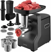 Maszynki do mięsa - Zestaw Maszynka Do Mielenia Mięsa Krajalnica I Szatkownica 3w1 Sencor 2100W - miniaturka - grafika 1