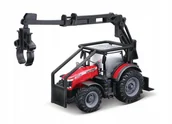 Samochody i pojazdy dla dzieci - TRAKTOR Z ŁADOWARKĄ Massey Ferguson 8740S Bburago - miniaturka - grafika 1