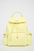 Plecaki - Guess plecak damski kolor żółty mały gładki - miniaturka - grafika 1