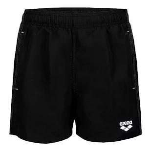 Arena Boys' Beach Boxer Solid R Swim Trunks Unisex-dla dzieci i młodzieży, Czarno-biały, 8-9 anni - Kąpielówki dla chłopców - miniaturka - grafika 1