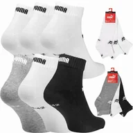 Skarpetki męskie - Puma Oryginalne Skarpety Skarpetki Zakostki 6par 43-46 Białe + Mix - miniaturka - grafika 1