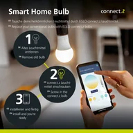 Systemy inteligentnych domów - EGLO connect-z E27 ST64 żarówka 5,5W 500 lumenów - miniaturka - grafika 1
