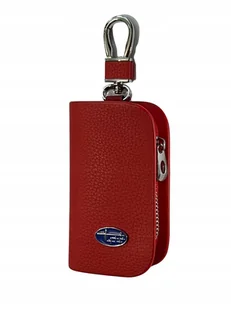 SKÓRZANE ETUI na klucze SUBARU logo KLUCZYK samochodowy ELEGANCKI czerwony - Etui na klucze - miniaturka - grafika 1