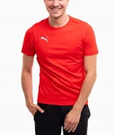 Koszulki męskie - Puma Koszulka Męska Bawełniana T-shirt Czerwona Teamgoal R.s - miniaturka - grafika 1
