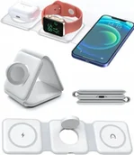 Ładowarki do telefonów - ŁADOWARKA INDUKCYJNA BEZPRZEWODOWA DO APPLE 3W1 - miniaturka - grafika 1