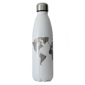 Butelki termiczne - TravelSet, Butelka termiczna World - biała 700ml - miniaturka - grafika 1