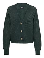 Swetry damskie - ONLY Female Kardigan Struktura, zielony widelec, XL - miniaturka - grafika 1