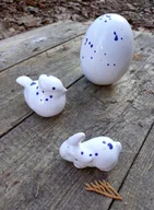 Figurki dekoracyjne - Wielkanoc - komplet - ceramika art - miniaturka - grafika 1