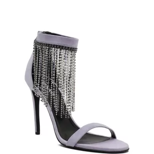 Pinko Skórzane sandały na szpilce SALOME - Sandały damskie - miniaturka - grafika 1