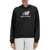 Bluzy sportowe damskie - Bluza New Balance WT41504BK - czarna - miniaturka - grafika 1