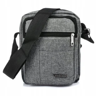 Torba Saszetka Męska Na Ramię Sportowa Torebka Raportówka Pojemna Szara - Torby męskie - miniaturka - grafika 1
