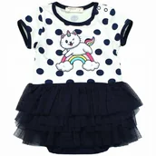 Body dla niemowląt - Body SUKIENKA Kotek FALBANKI Tiul GROSZKI 68 - miniaturka - grafika 1