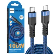 Ładowarki do telefonów - POLION MOCNY KABEL PRZEWÓD USB-C SZYBKIE ŁADOWANIE 100W 5A PD 2M OPLOT - miniaturka - grafika 1