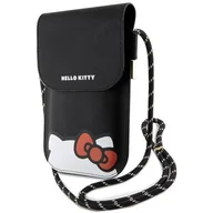 Etui i futerały do telefonów - Torba HELLO KITTY Leather Hiding Kitty Cord Czarny - miniaturka - grafika 1