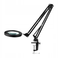 Lampy kosmetyczne - Lampa lupa led Glow 308 do blatu czarna USB - miniaturka - grafika 1