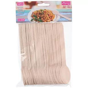 Cuisine Elegance - Zestaw drewnianych łyżek 16 cm 50 szt. - Naczynia i sztućce jednorazowe - miniaturka - grafika 1