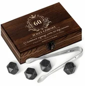 Pozostałe akcesoria barmańskie - Kamienie do whisky kostki w drewnianym opakowaniu z grawerem dla - miniaturka - grafika 1