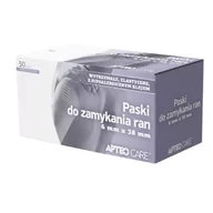 Apteczki i materiały opatrunkowe - Apteo Care, Paski Do Zamykania Ran, 6x38mm, 6 pasków - miniaturka - grafika 1