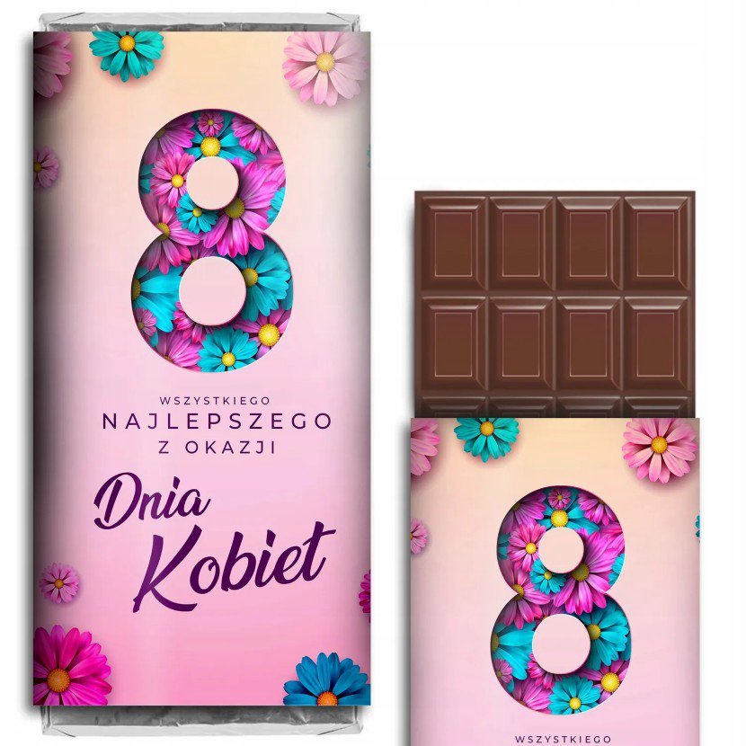 CZEKOLADA Gorzka Prezent na DZIEŃ KOBIET Wzory MiX