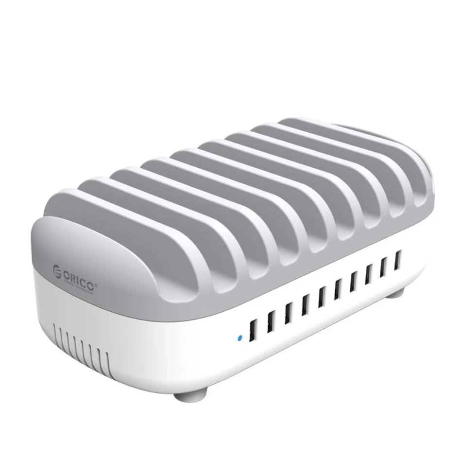 Inteligentna stacja ładowania Orico DUK-10P-V1 10 x USB-A 120W - biała