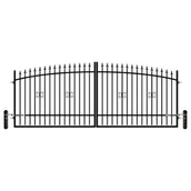 Ogrodzenia - Brama dwuskrzydłowa Damian RAL 9005 400 x 130 - 150 cm z automatem - miniaturka - grafika 1