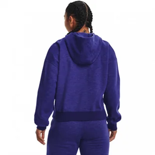 Damska bluza dresowa nierozpinana z kapturem UNDER ARMOUR Essential Script Hoodie - granatowa - Bluzy damskie - miniaturka - grafika 1