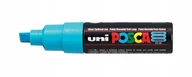 Kredki, ołówki, pastele i pisaki - uni-ball Uni-ball  marker UNI POSCA z szeroką końcówką klinową, turkusowy - miniaturka - grafika 1