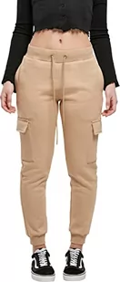 Urban Classics Spodnie dresowe damskie cargo, Beżowy Union Beige, S - Spodnie sportowe damskie - miniaturka - grafika 1