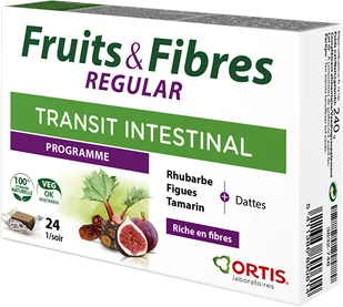 Suplement diety Ortis Classic Fruit and Fiber 24 kostki 120 g (5411386890614) - Suplementy naturalne - miniaturka - grafika 1
