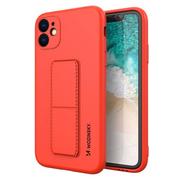 Etui i futerały do telefonów - Wozinsky Kickstand Case elastyczne silikonowe etui z podstawką iPhone SE 2020 / iPhone 8 / iPhone 7 czerwony - miniaturka - grafika 1