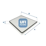 Filtry kabinowe - Filtr, wentylacja przestrzeni pasażerskiej UFI Filtry 53.245.00 - miniaturka - grafika 1