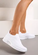 Moda i Uroda OUTLET - Białe Wsuwane Buty Sportowe na Koturnie z Perforacją Mellarina - miniaturka - grafika 1