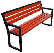 Ławki ogrodowe - Ławka parkowa z podłokietnikami 150 cm E9-Z88 - miniaturka - grafika 1