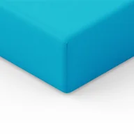 Prześcieradła - Prześcieradło jersey z gumką 140x200 turkusowe - miniaturka - grafika 1