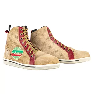 W-TEC Męskie stylowe buty motocyklowe W-TEC SmokinJoe, beżowy z czerwonym paskiem, 42 22915-42 - Buty motocyklowe - miniaturka - grafika 1