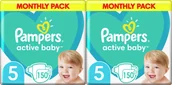 Pieluchy - Pampers Pieluchy Active Baby 5, 11-16 kg, 150 szt. x2 - miniaturka - grafika 1