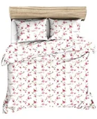 Pościel - Komplet pościeli flanela 100% bawełny wzór różyczki - miniaturka - grafika 1