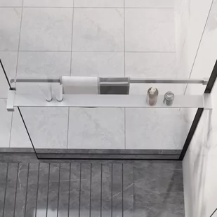 vidaXL Półka ścienna do prysznica typu walk-in, chromowa, 80 cm - Akcesoria łazienkowe - miniaturka - grafika 1