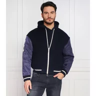 Kurtki męskie - Emporio Armani Wełniana kurtka bomber | Regular Fit - miniaturka - grafika 1